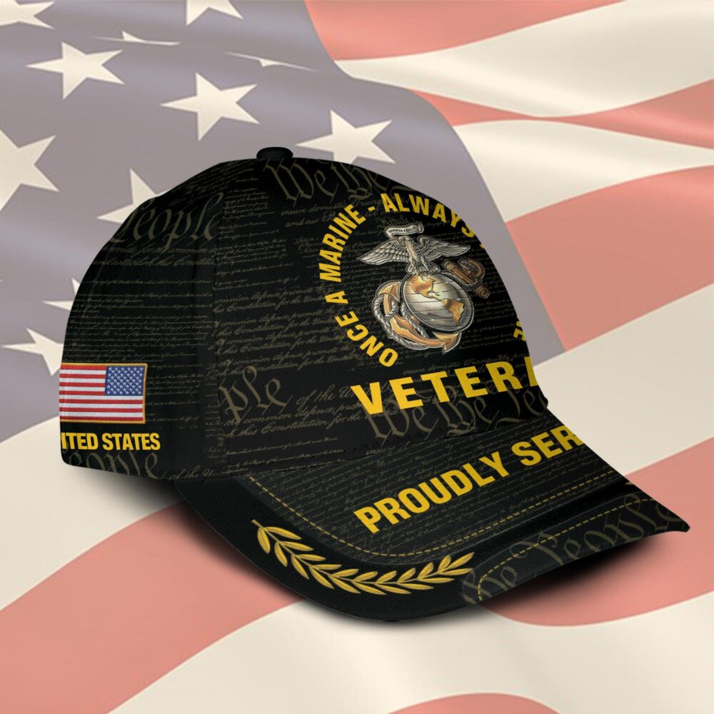 US Marine Corps, Land Of The Free, Because Of The Brave - Classic Cap - Image 2