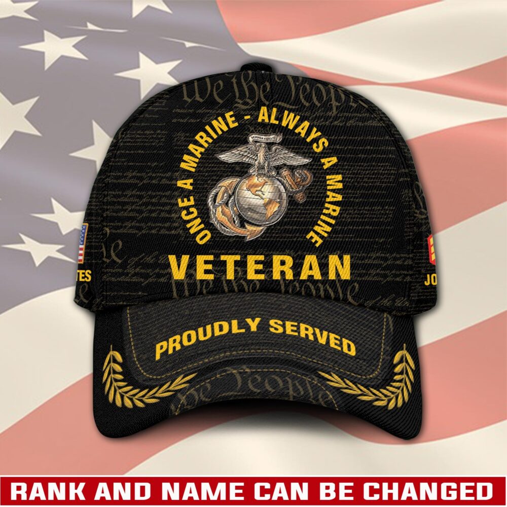 US Marine Corps, Land Of The Free, Because Of The Brave - Classic Cap