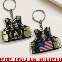 US Army, E 6 Army Staff Sergeant - Acrylic Keychain