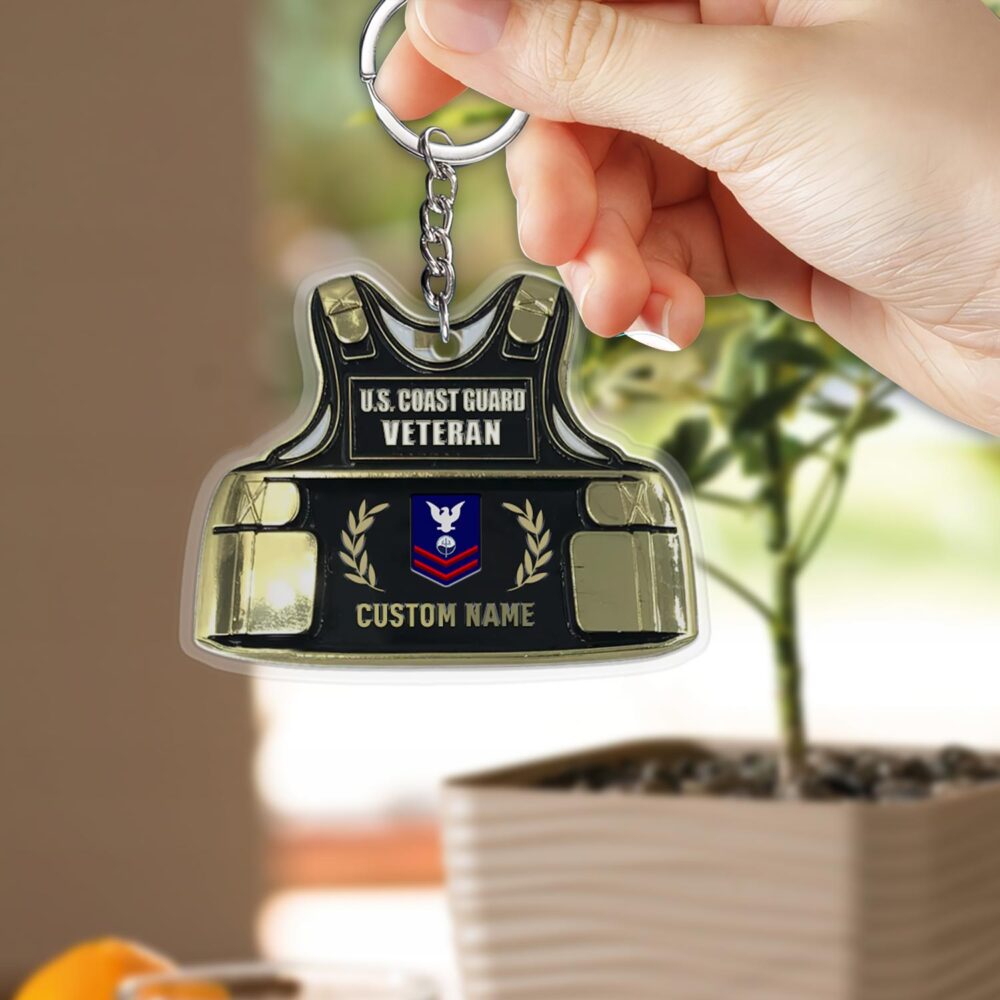 US Coast Guard, No One Fights Alone - Acrylic Keychain - Image 2