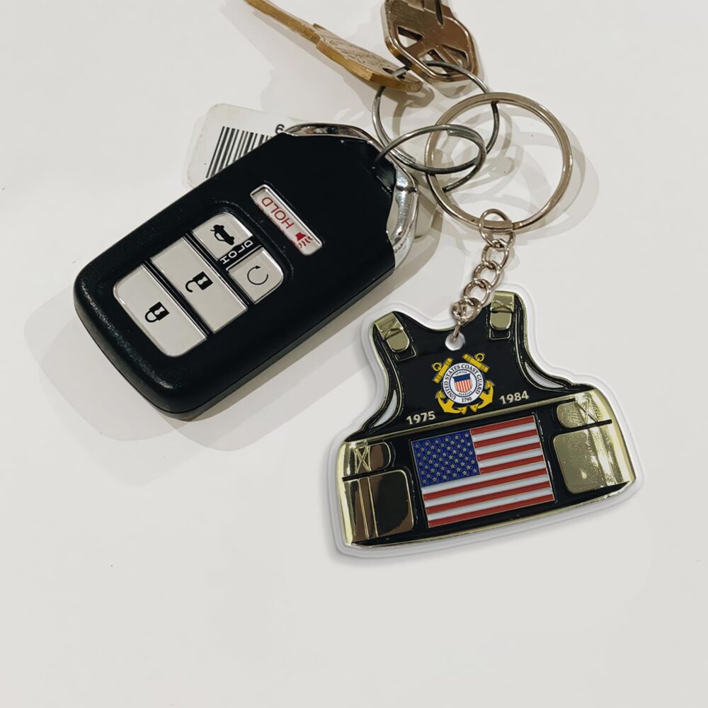 US Coast Guard, No One Fights Alone - Acrylic Keychain - Image 3