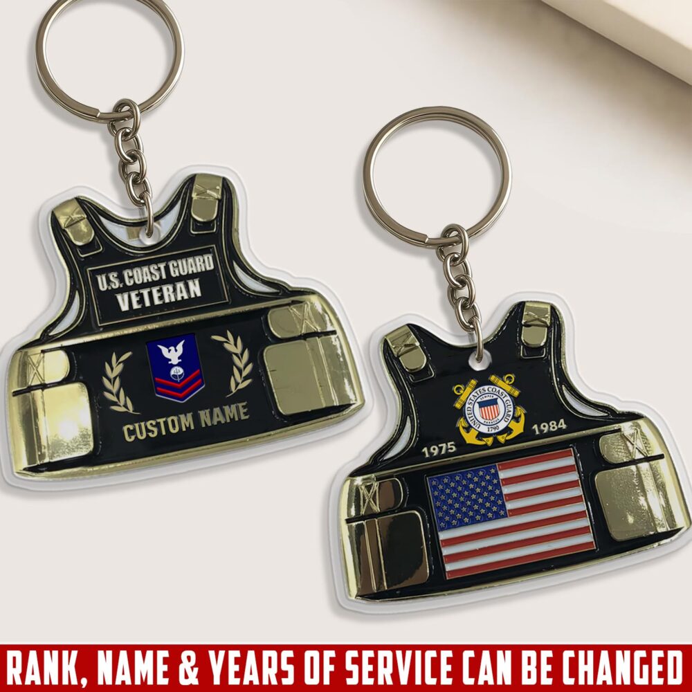 US Coast Guard, No One Fights Alone - Acrylic Keychain
