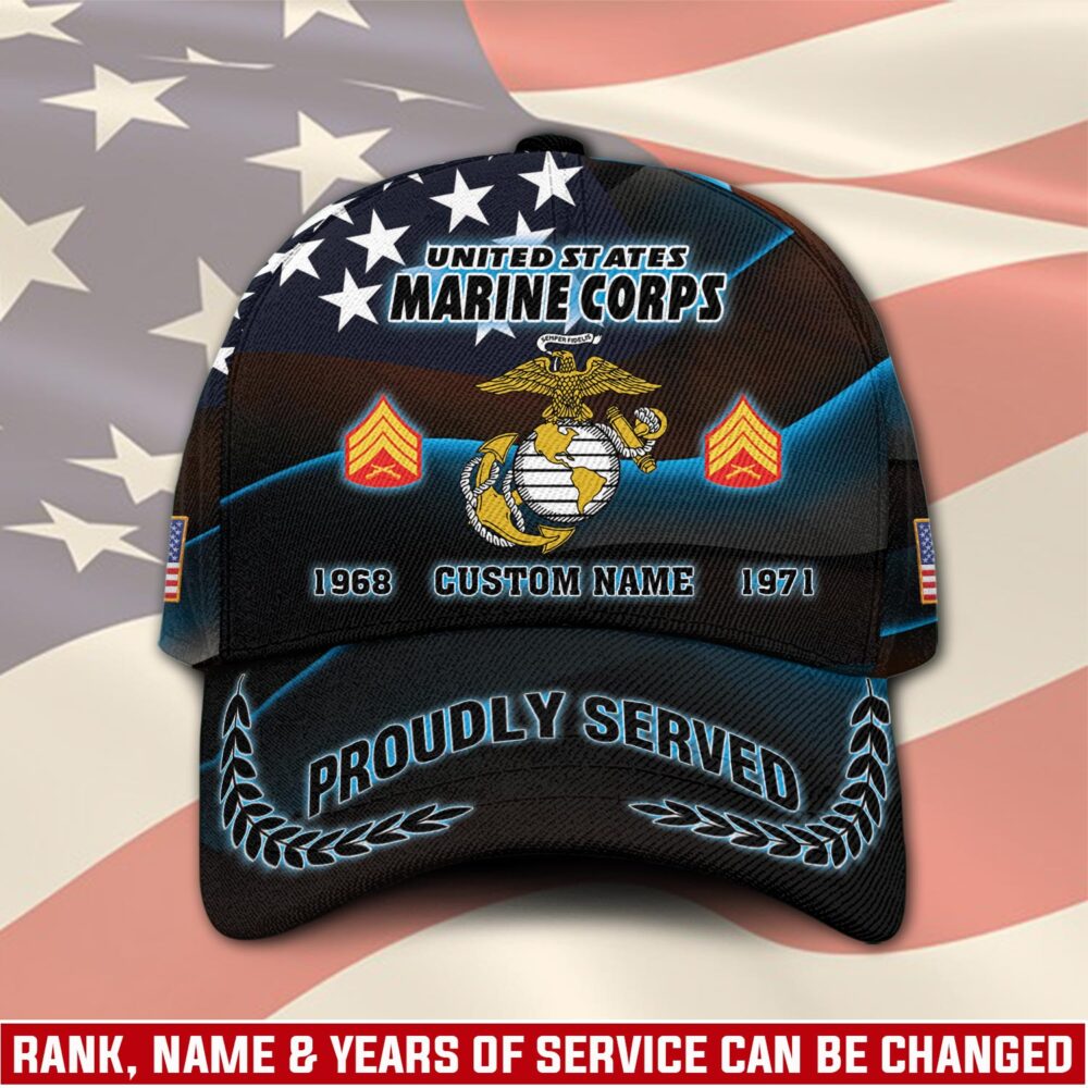 US Marine Corps, Land Of The Free, Because Of The Brave - Classic Cap