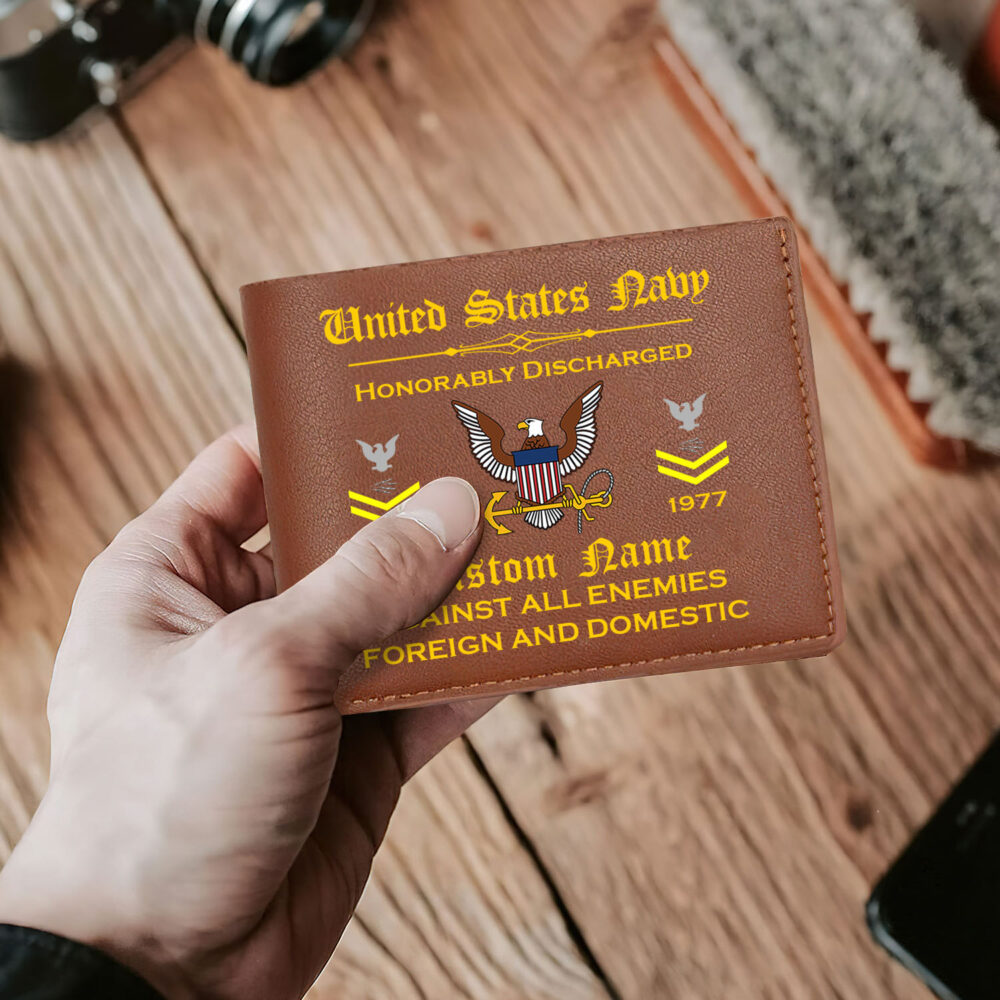 US Navy, By Sea, Air and Land - Man Wallet - Image 2