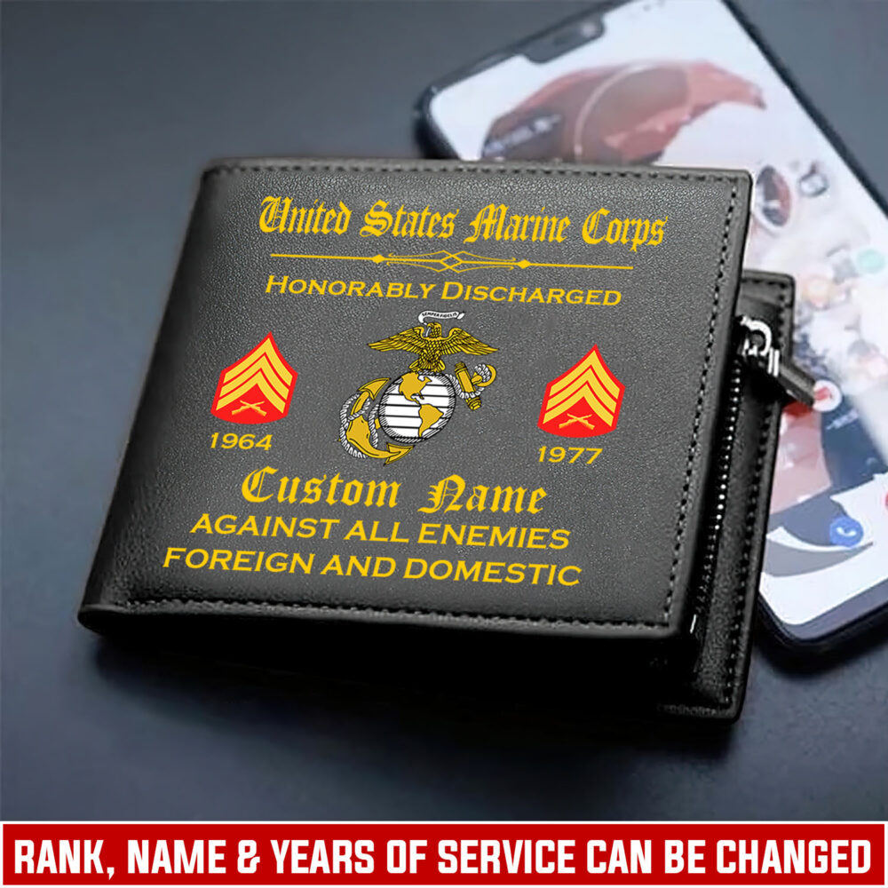 US Marine Corps, Served With Pride - Man Wallet