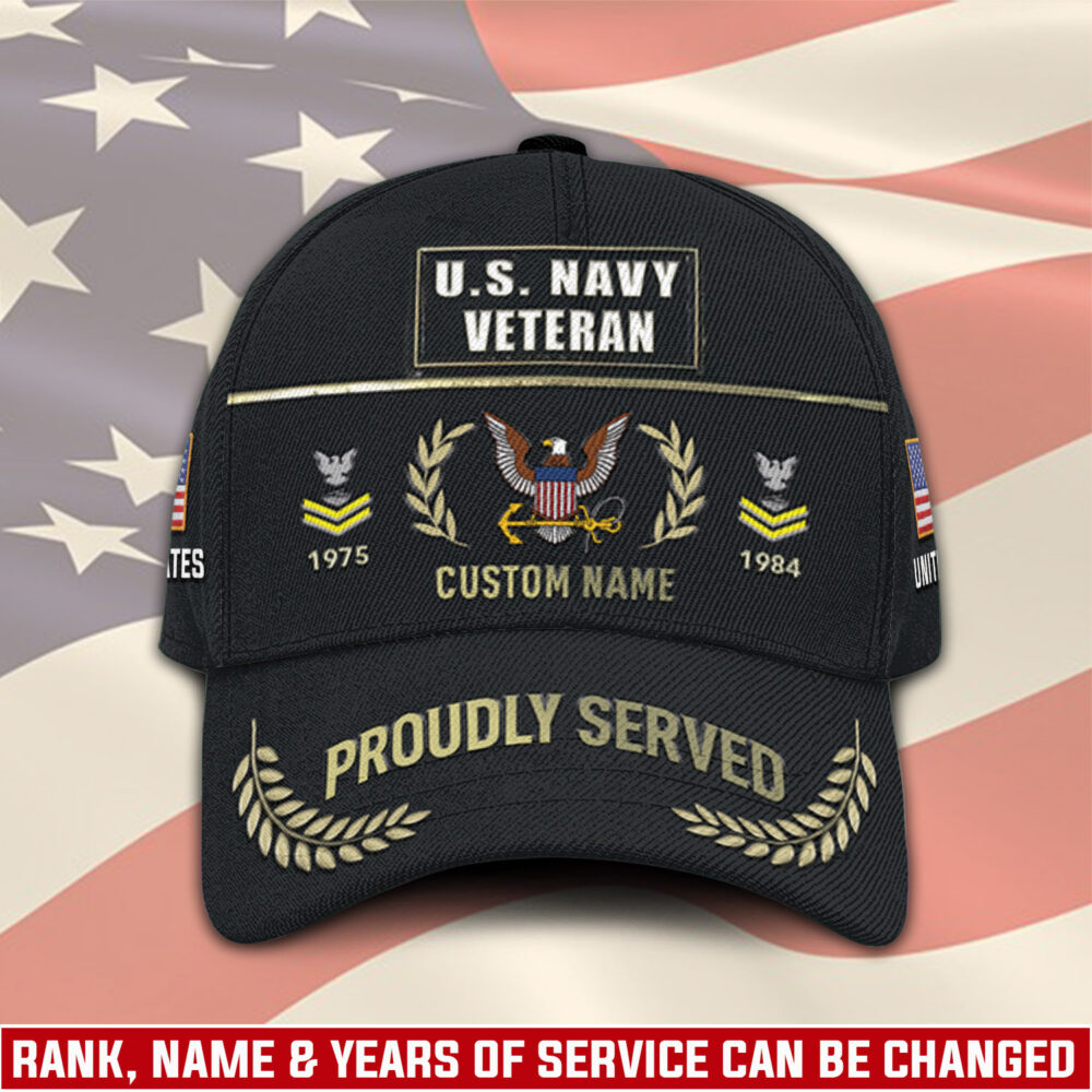 US Navy, American By Birth, Veteran By Choice - Classic Cap