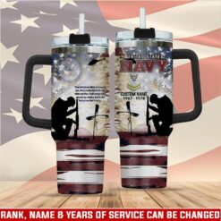 US Navy, Always Courageous - Stainless Steel Tumbler 40oz