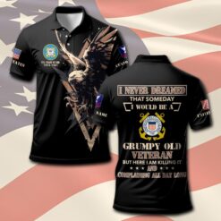 US Coast Guard, E 9 Gold - Polo Shirt