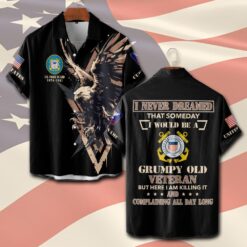 US Coast Guard, Honor, Duty, Service - Short Sleeve Button Shirt