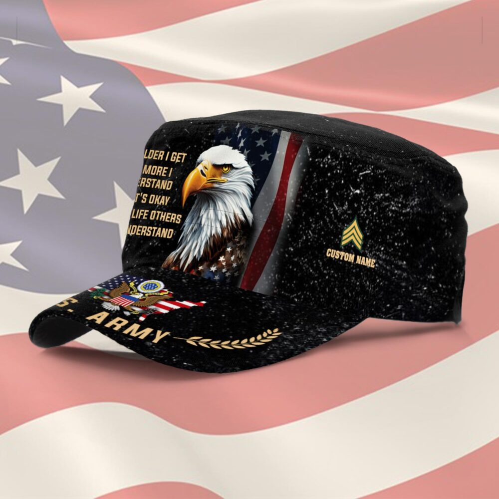 US Army, Proud Veteran - Military Cap - Image 2