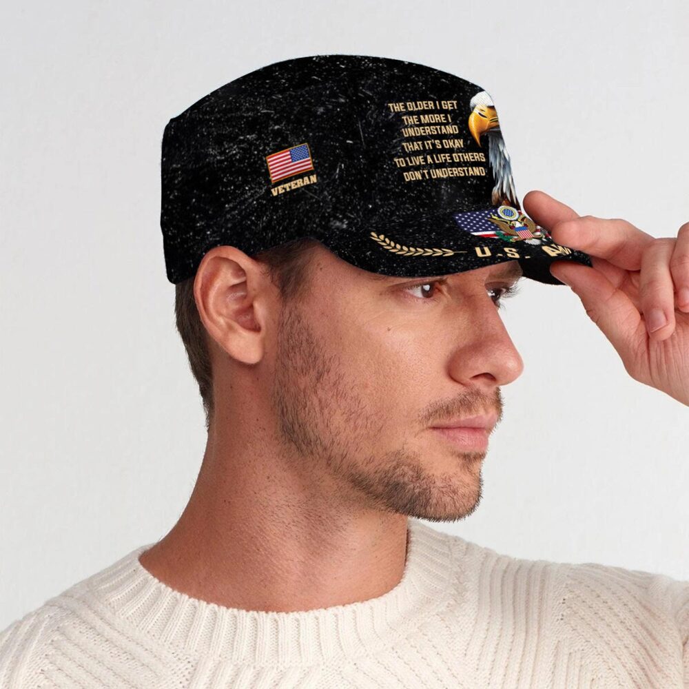 US Army, Proud Veteran - Military Cap - Image 3