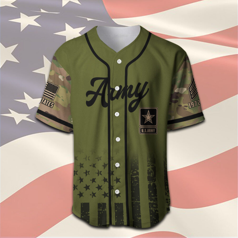 US Army, E 9 Army Command Sergeant Major - Baseball Jersey - Image 2