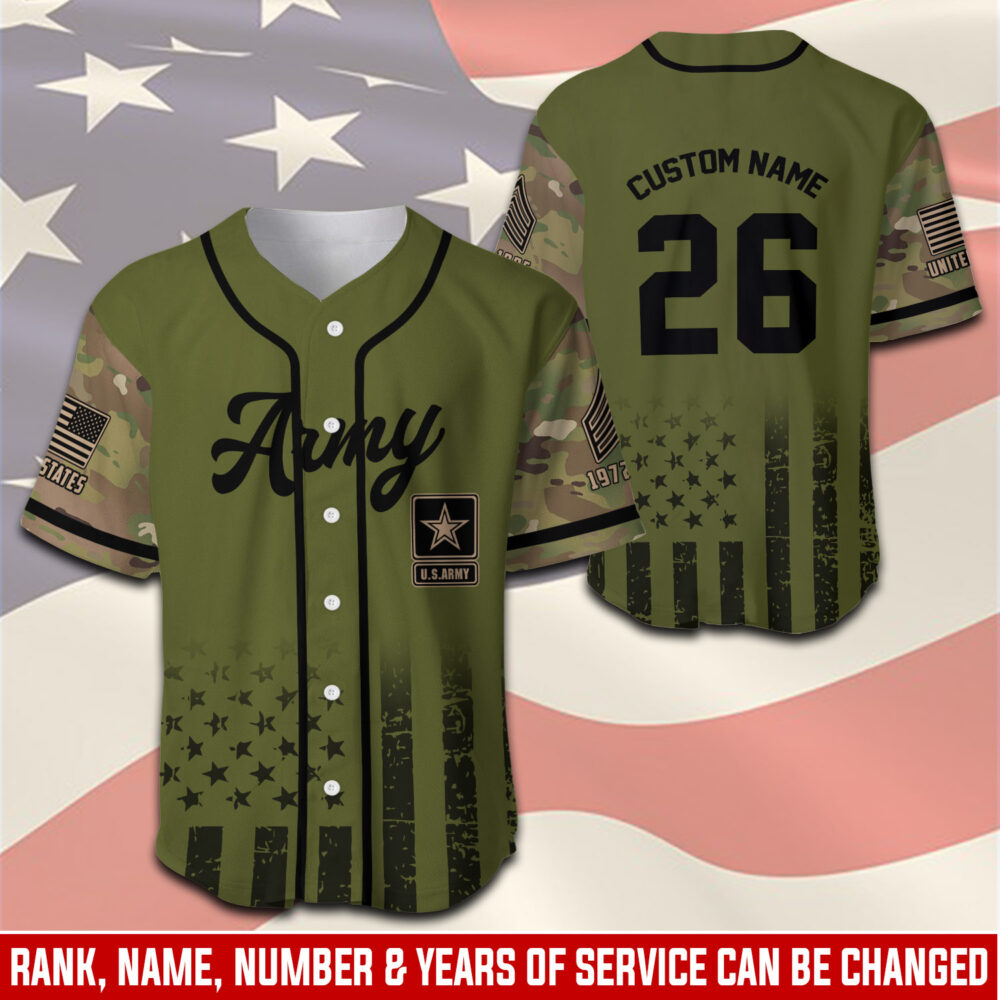 US Army, E 9 Army Command Sergeant Major - Baseball Jersey