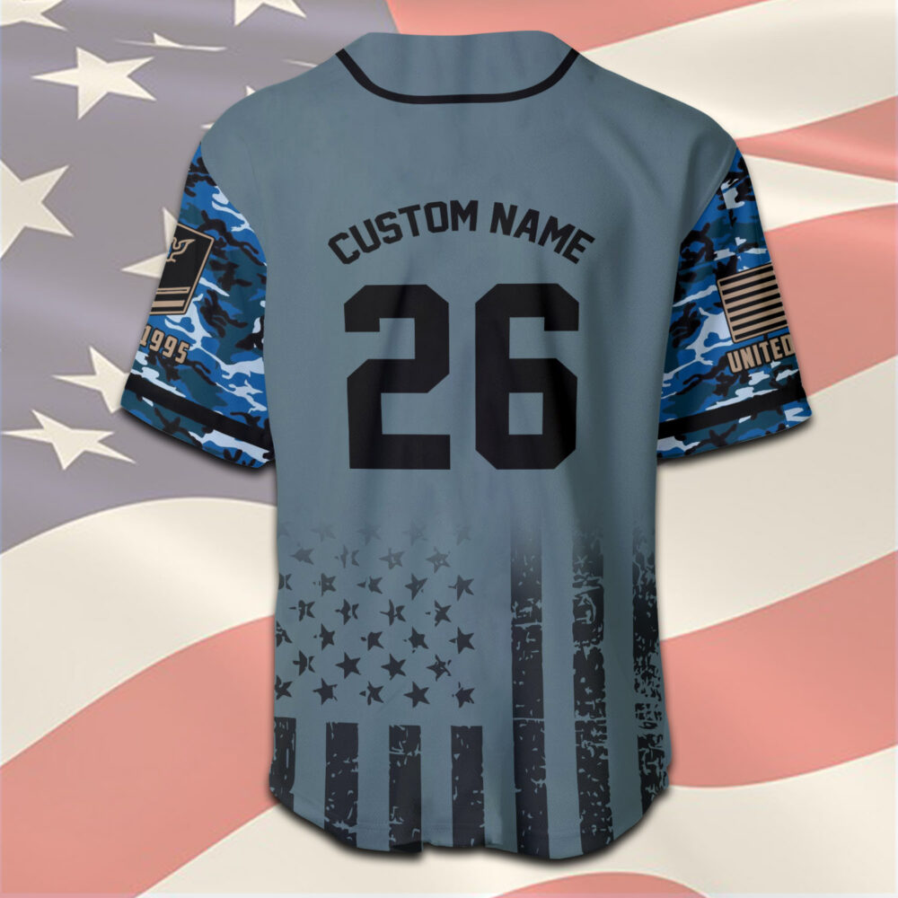 US Coast Guard, E 4 Red - Baseball Jersey - Image 3