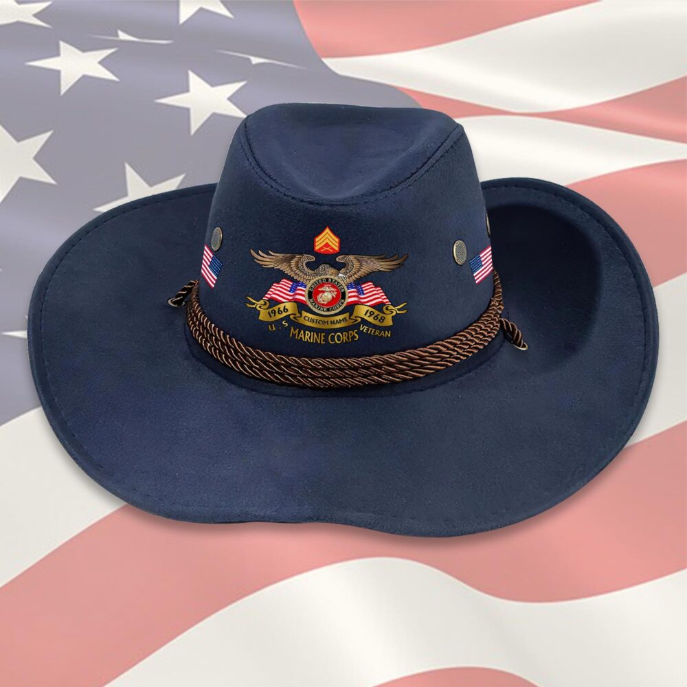 US Marine Corps, Defender of Freedom - Cowboy Hat - Image 4