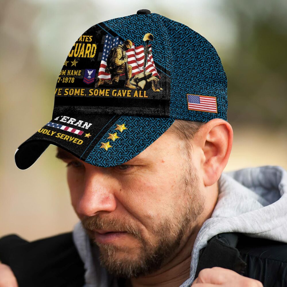 US Coast Guard, Proud Veteran - Classic Cap - Image 3