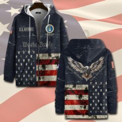 US Air Force , Land Of The Free, Because Of The Brave - Zip Hoodie