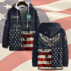 US Coast Guard, E 3 Red - Zip Hoodie
