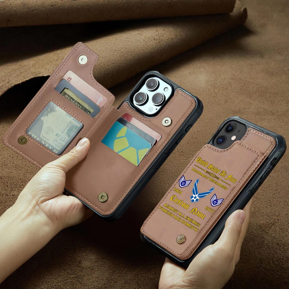 US Air Force , E 6 Air Force Technical Sergeant - Leather Flip Phone Case - Image 2