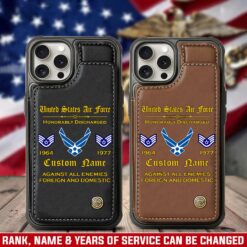 US Air Force , E 6 Air Force Technical Sergeant - Leather Flip Phone Case