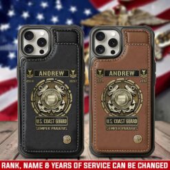 US Coast Guard, Life And Pride - Leather Flip Phone Case