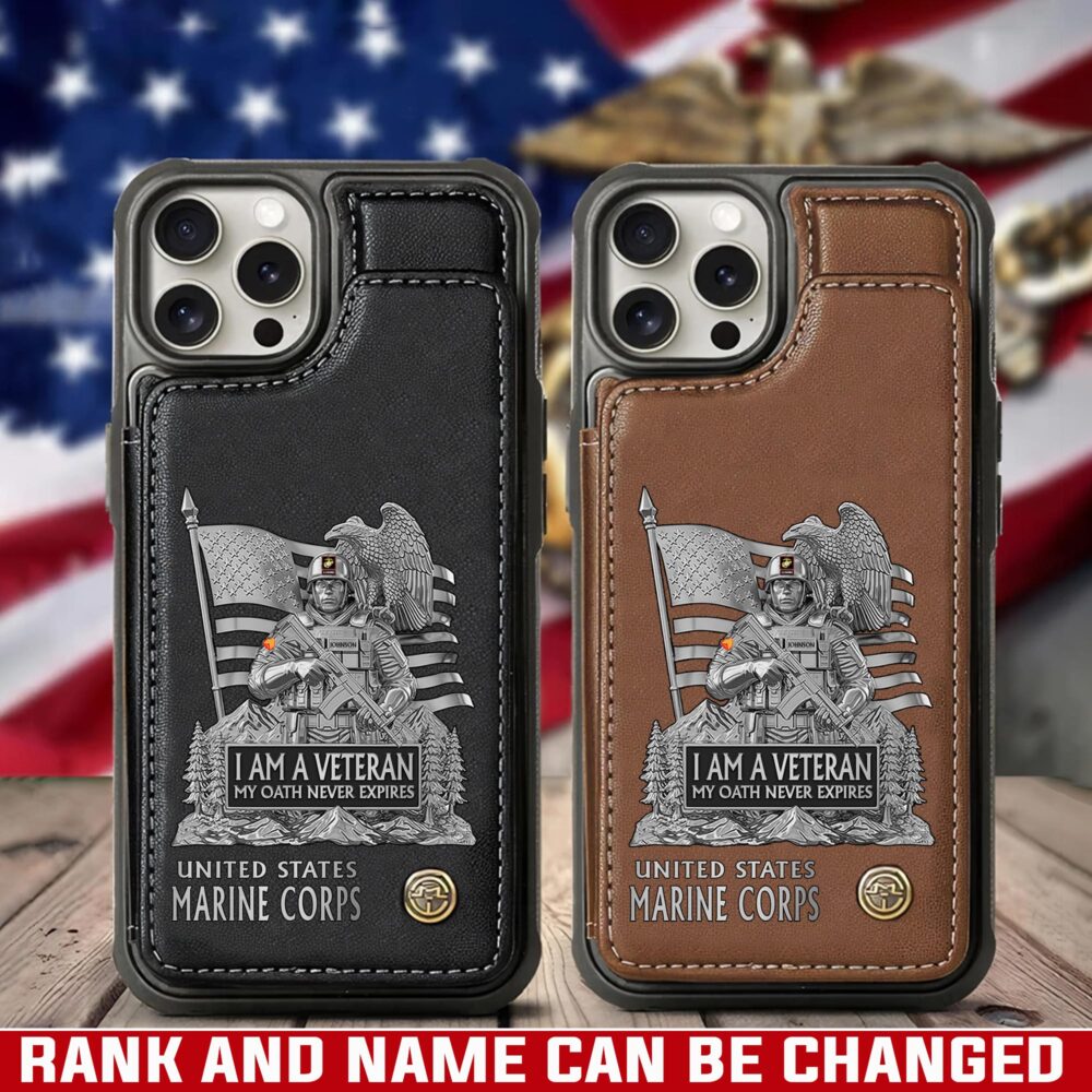 US Marine Corps, All Gave Some, Some Gave All - Leather Flip Phone Case