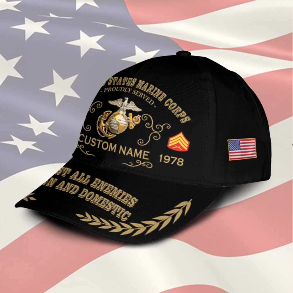US Marine Corps, E 9 Marines Master Gunnery Sergeant - Classic Cap - Image 2