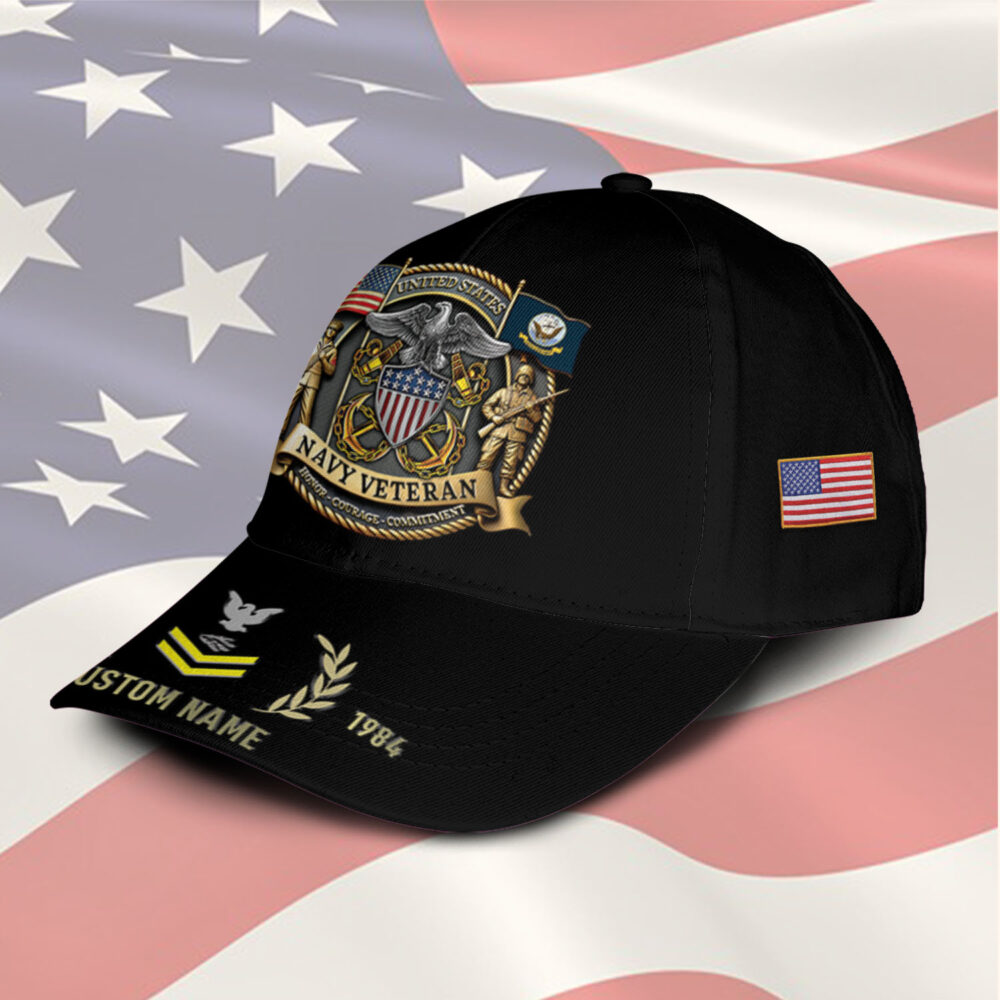US Navy, Honor - Courage - Commitment - Classic Cap - Image 2