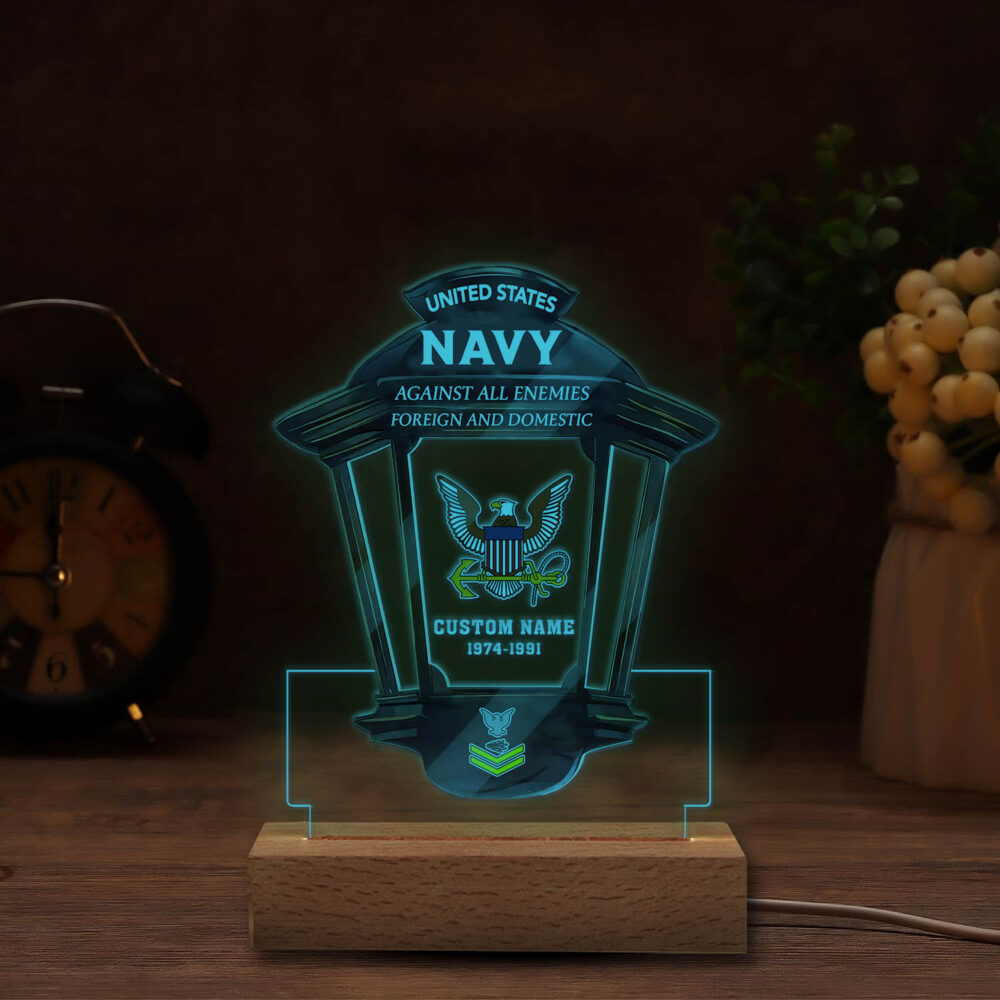 US Navy, Proud To Have Served - Personalized Led Lamp - Image 4