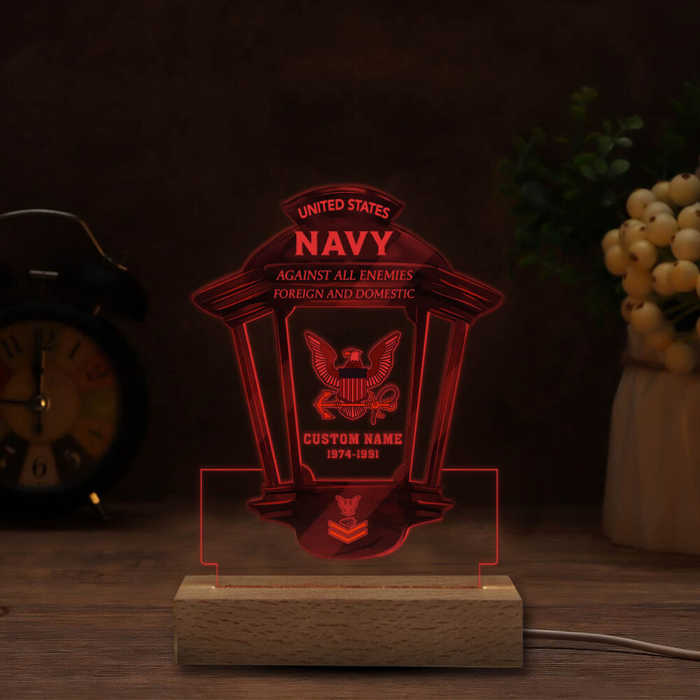 US Navy, Proud To Have Served - Personalized Led Lamp - Image 5
