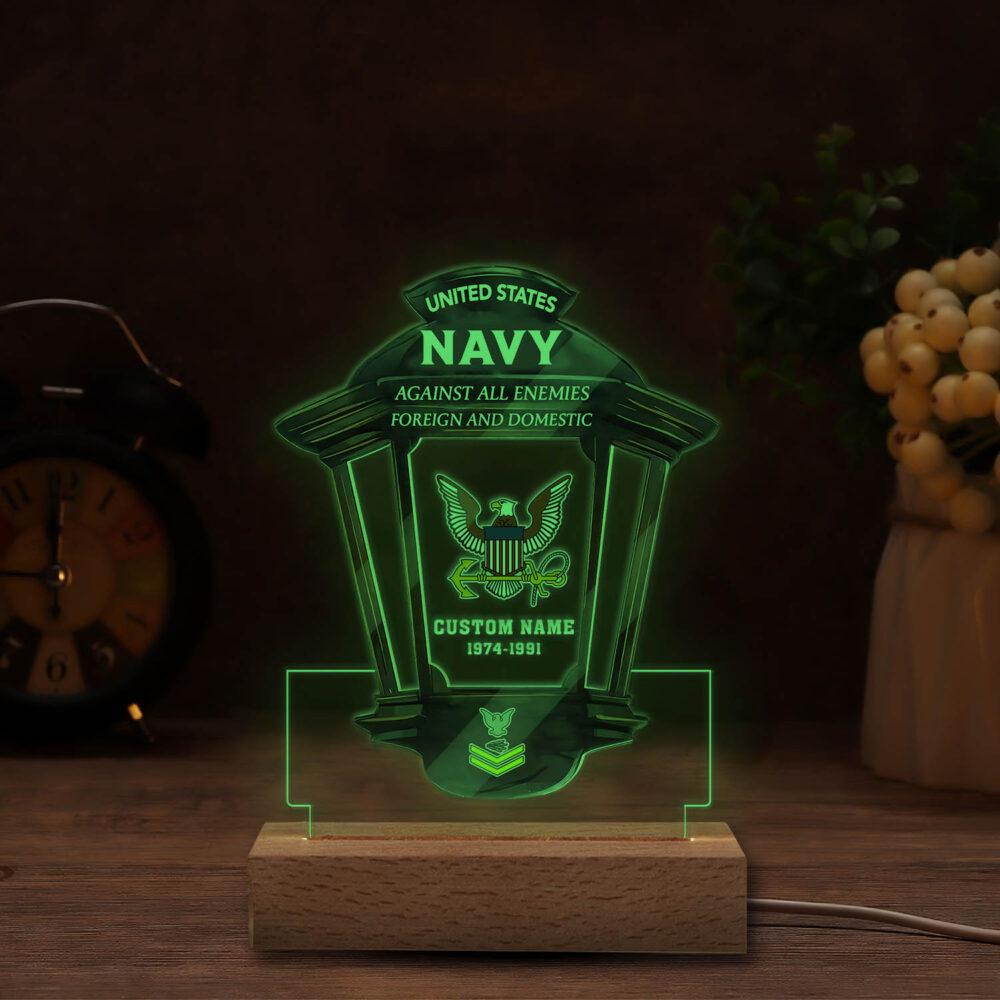 US Navy, Proud To Have Served - Personalized Led Lamp - Image 6