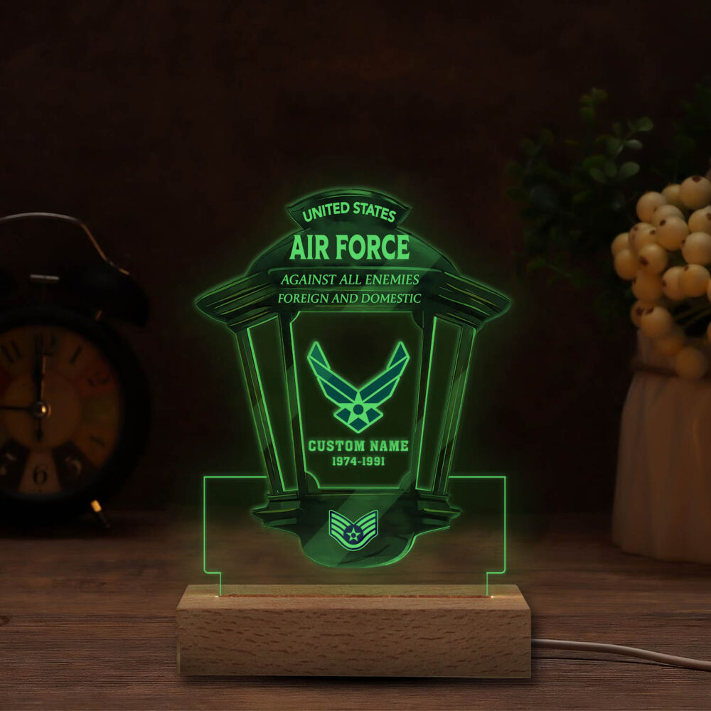 US Air Force , Aim High … Fly-Fight-Win - Personalized Led Lamp - Image 5