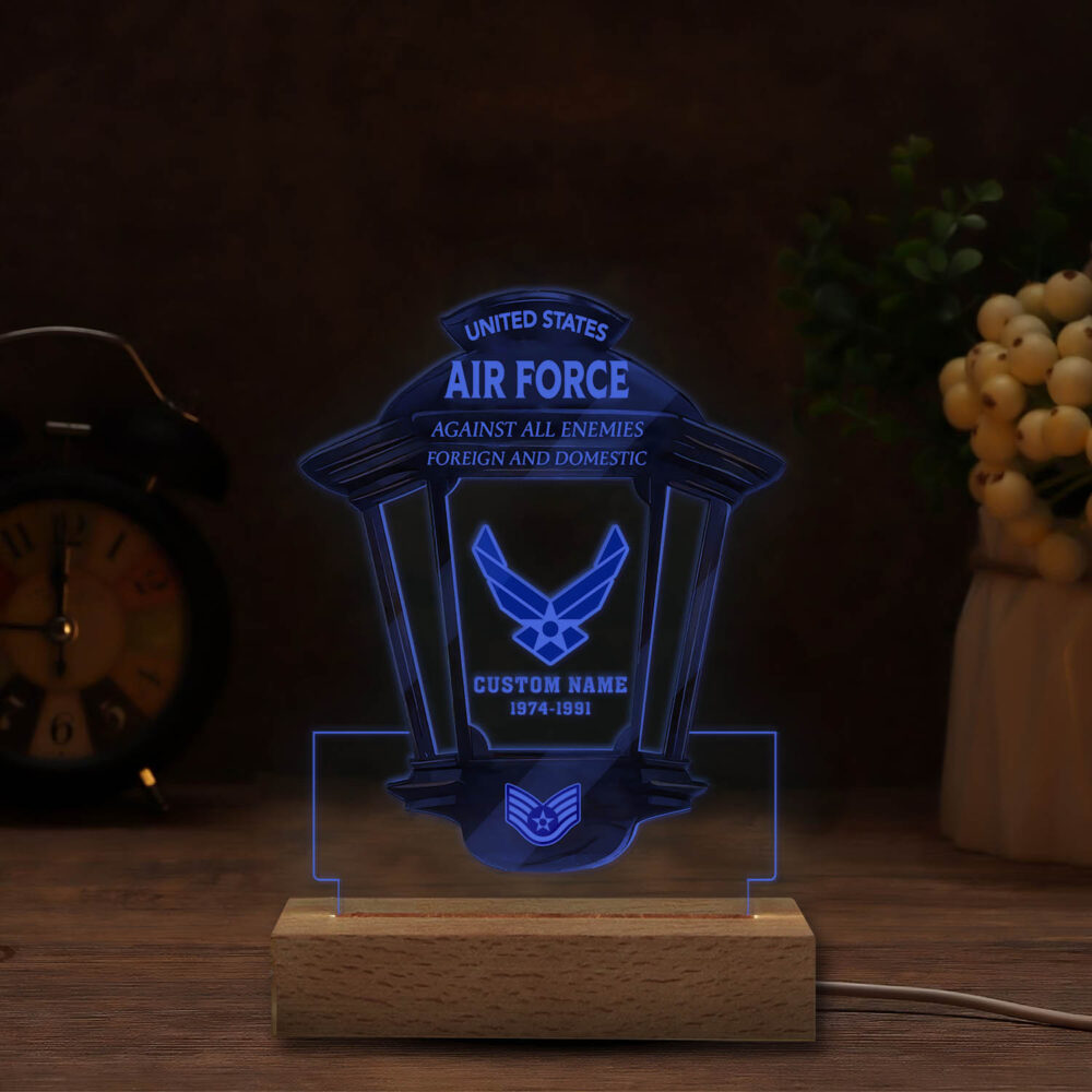 US Air Force , Aim High … Fly-Fight-Win - Personalized Led Lamp - Image 6
