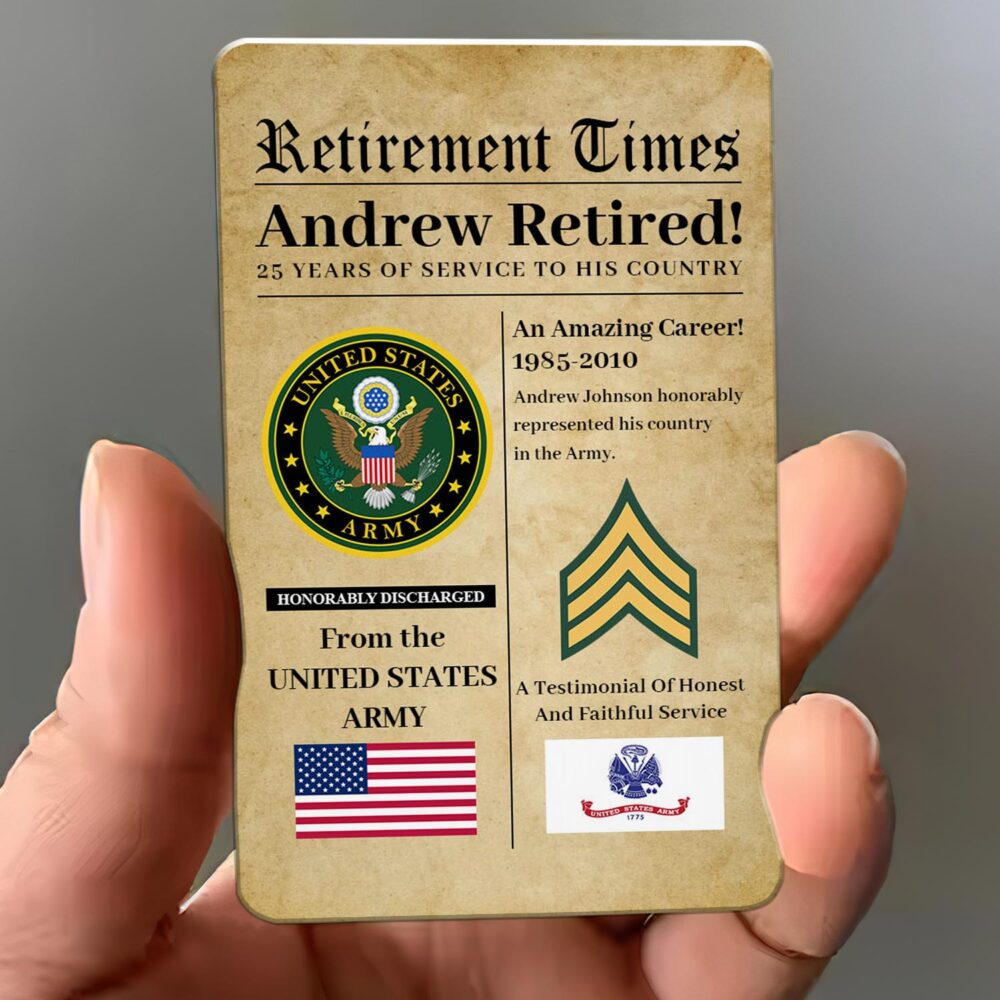 US Army, W 4 Army Chief Warrant Officer 4 - Printed Metal Card - Image 3