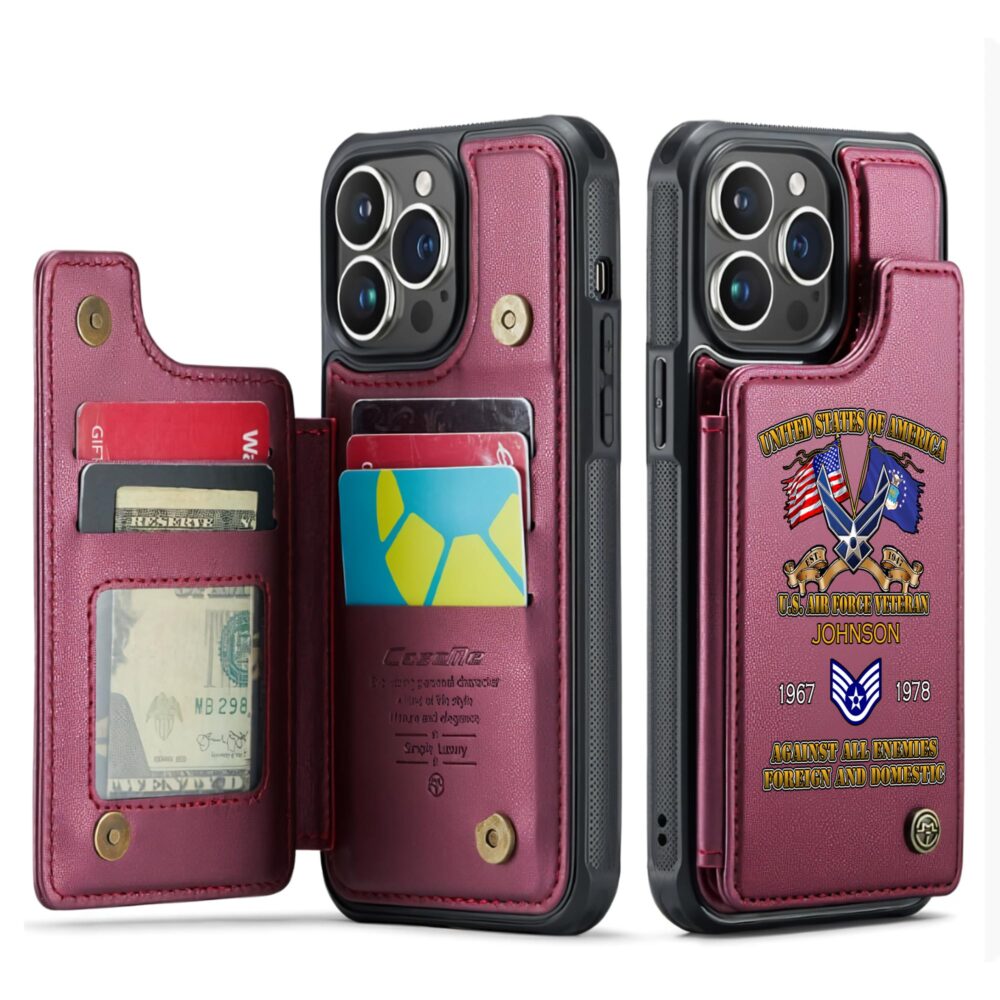 US Air Force , Lest We Forget - Leather Flip Phone Case - Image 4