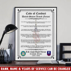 US Coast Guard, E 2 White - Poster With Frame 10x8in (Recommended)