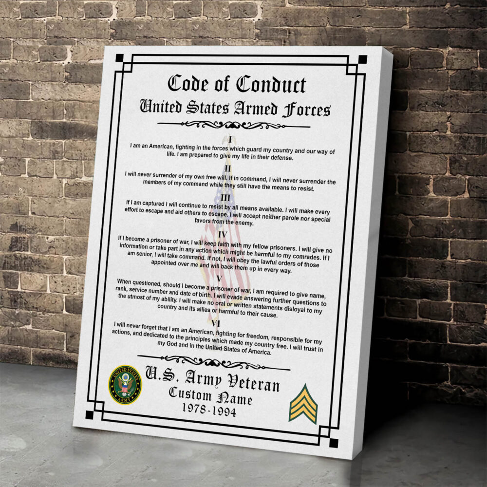 US Army, E 5 Army Specialist - Canvas (With Frame) 10x8in - Image 2