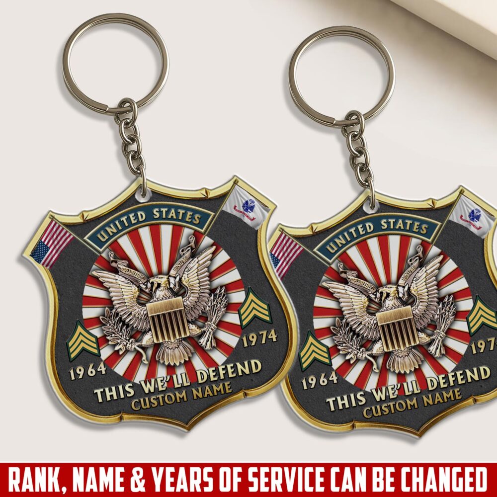 US Army, E 5 Army Sergeant - Acrylic Keychain