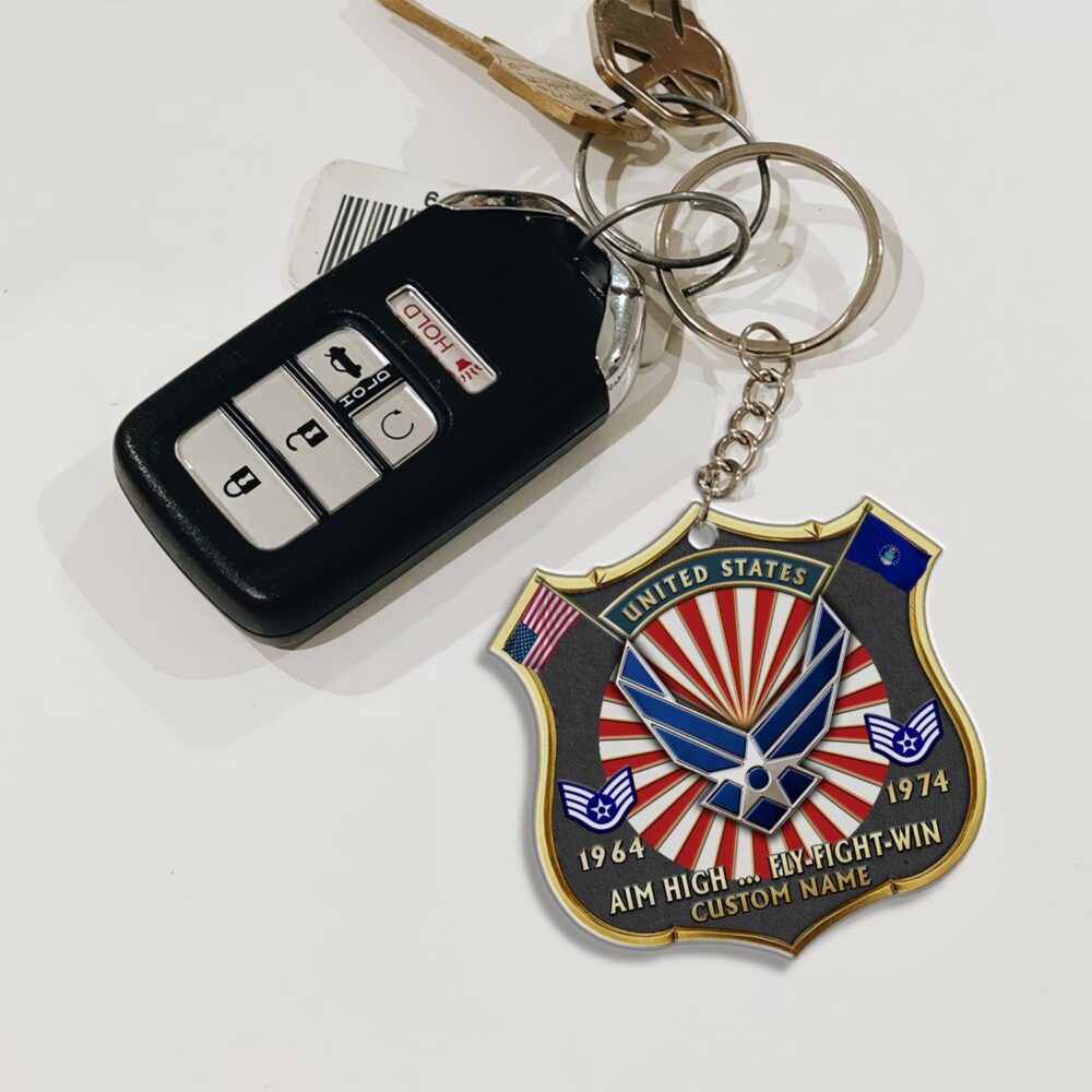 US Air Force, Land Of The Free, Because Of The Brave - Acrylic Keychain - Image 3