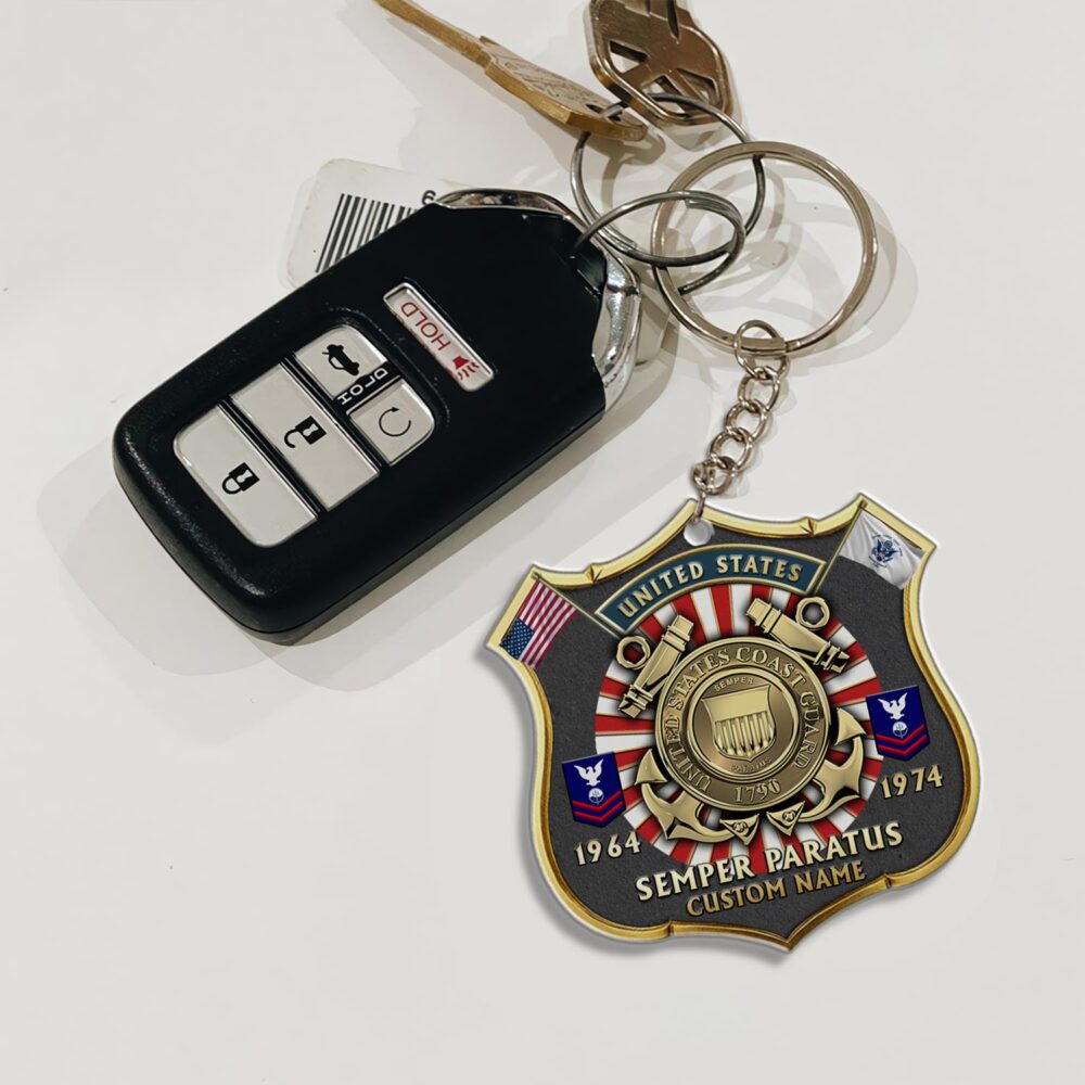 US Coast Guard, Freedom Over Fear - Acrylic Keychain - Image 3