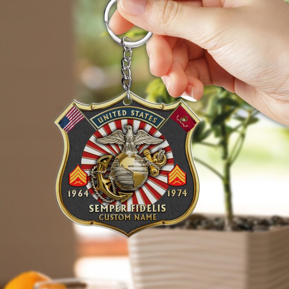 US Marine Corps, Honor The Fallen - Acrylic Keychain - Image 2