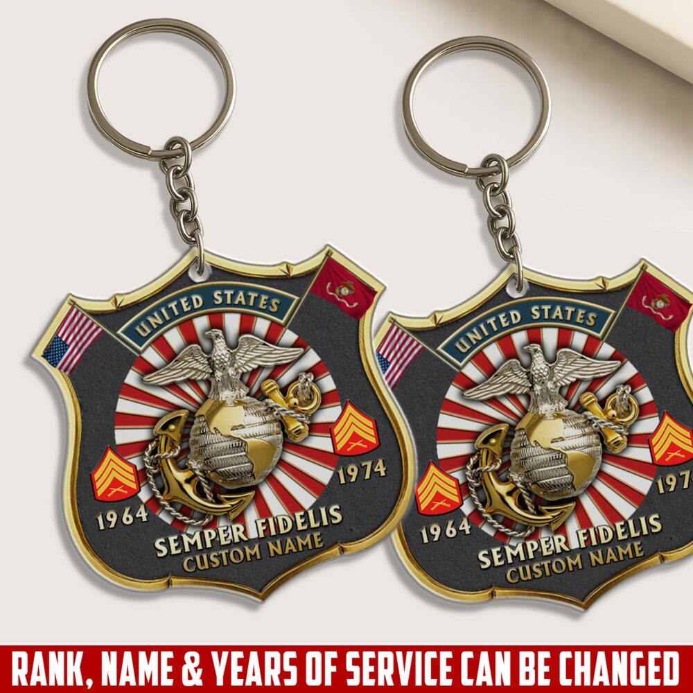 US Marine Corps, Honor The Fallen - Acrylic Keychain