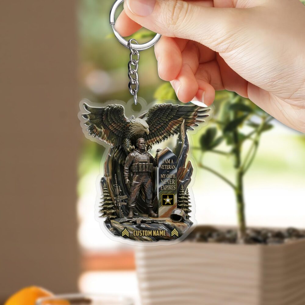 US Army, Lest We Forget - Acrylic Keychain - Image 2