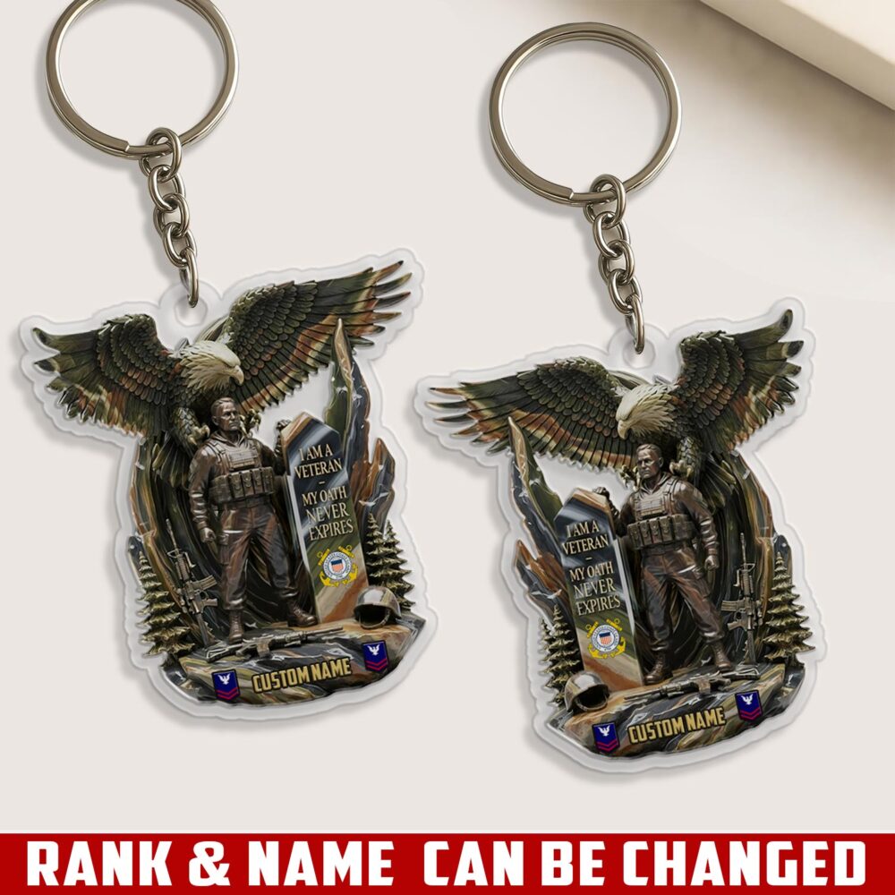 US Coast Guard, Always Remember, Never Forget - Acrylic Keychain