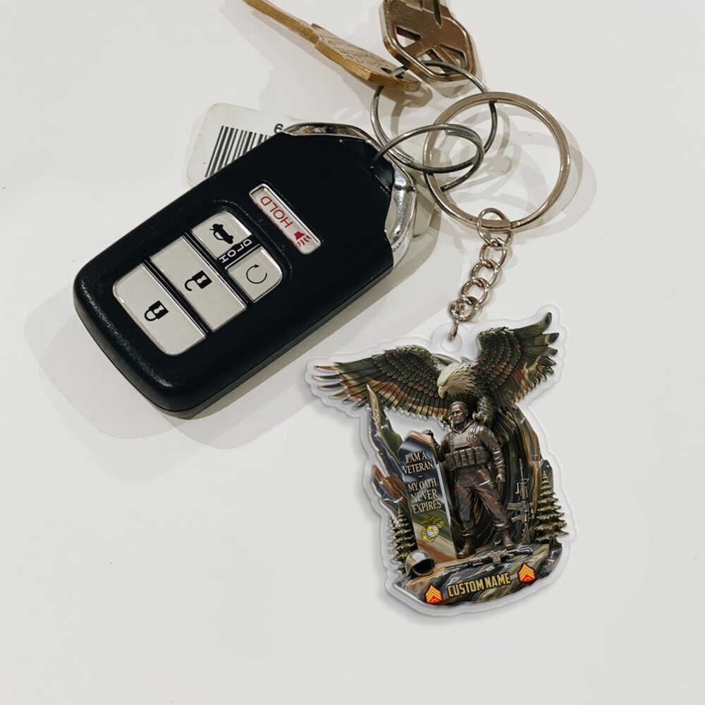 US Marine Corps, E 7 Marines Gunnery Sergeant - Acrylic Keychain - Image 3