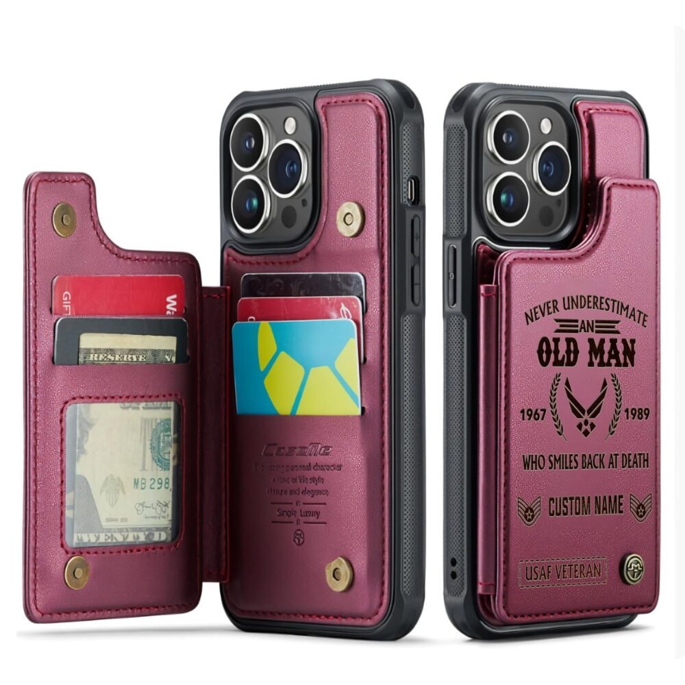 US Air Force , E 9 Air Force Chief Master Sergeant - Leather Flip Phone Case - Image 4