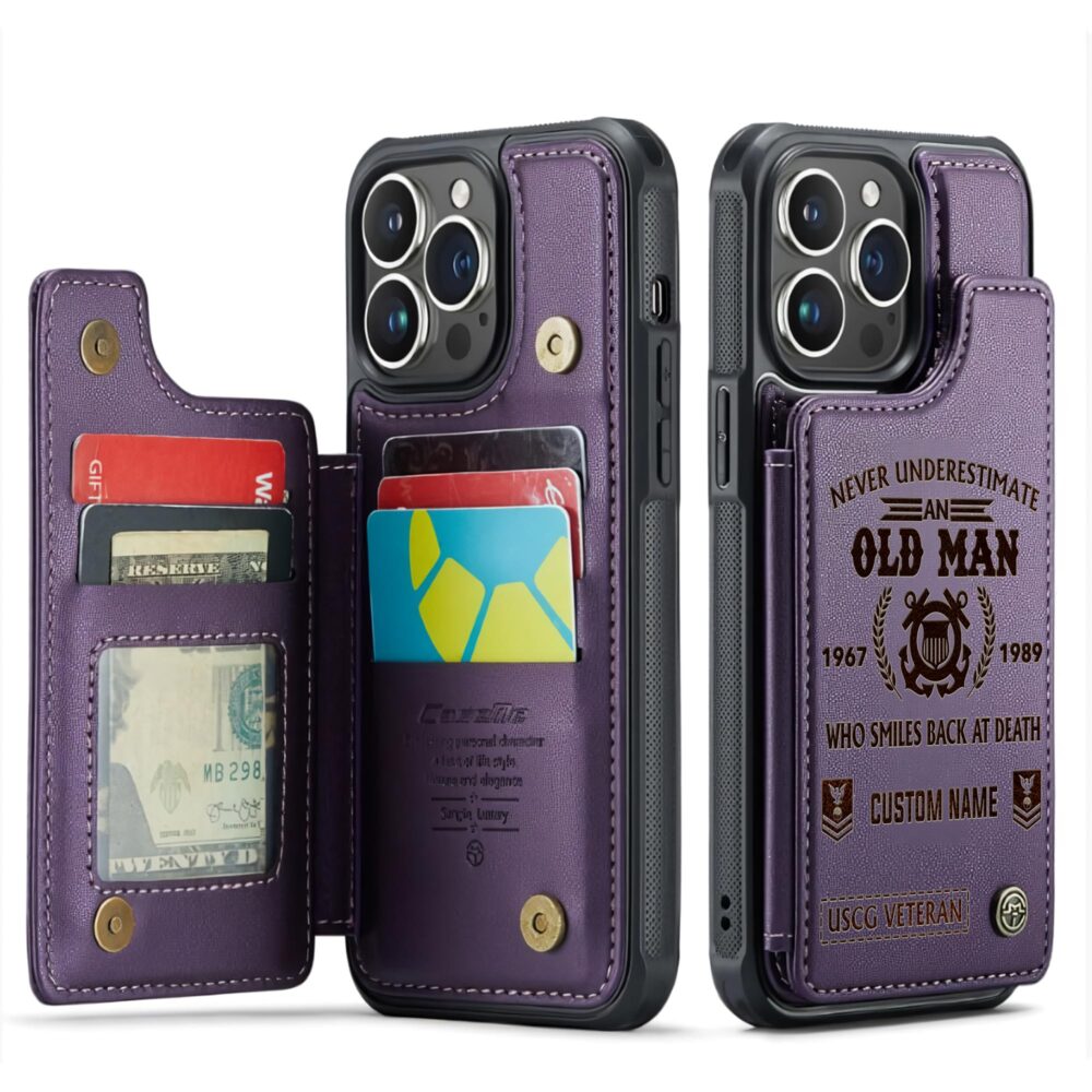 US Coast Guard, Second To None - Leather Flip Phone Case - Image 6