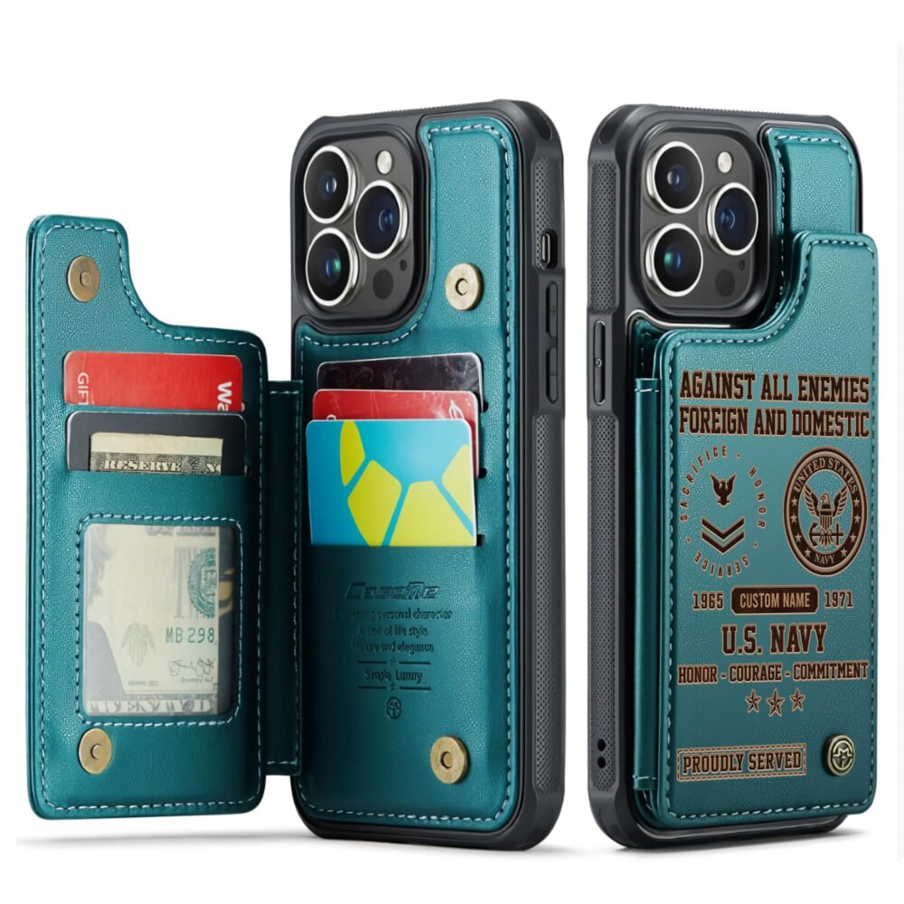 US Navy, The Sea is Ours - Leather Flip Phone Case - Image 5