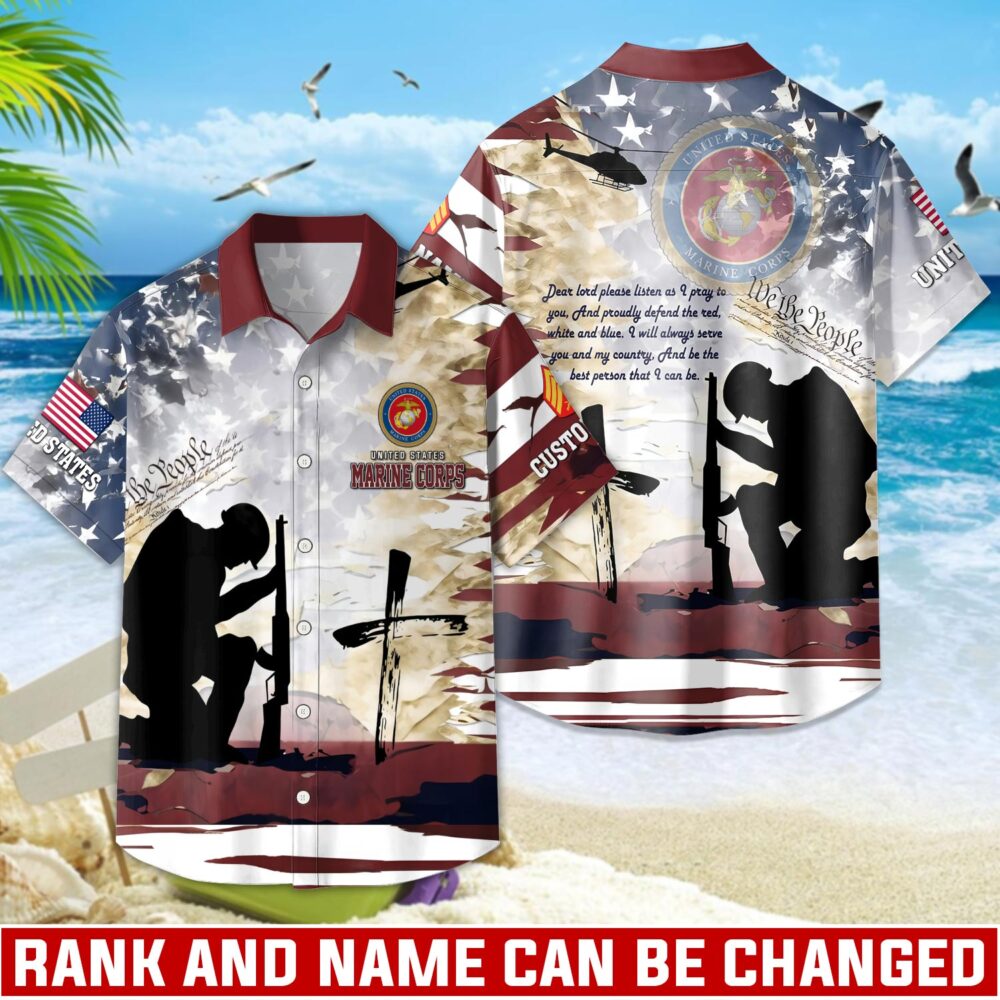 US Marine Corps, Always Remember, Never Forget - Hawaii Shirt