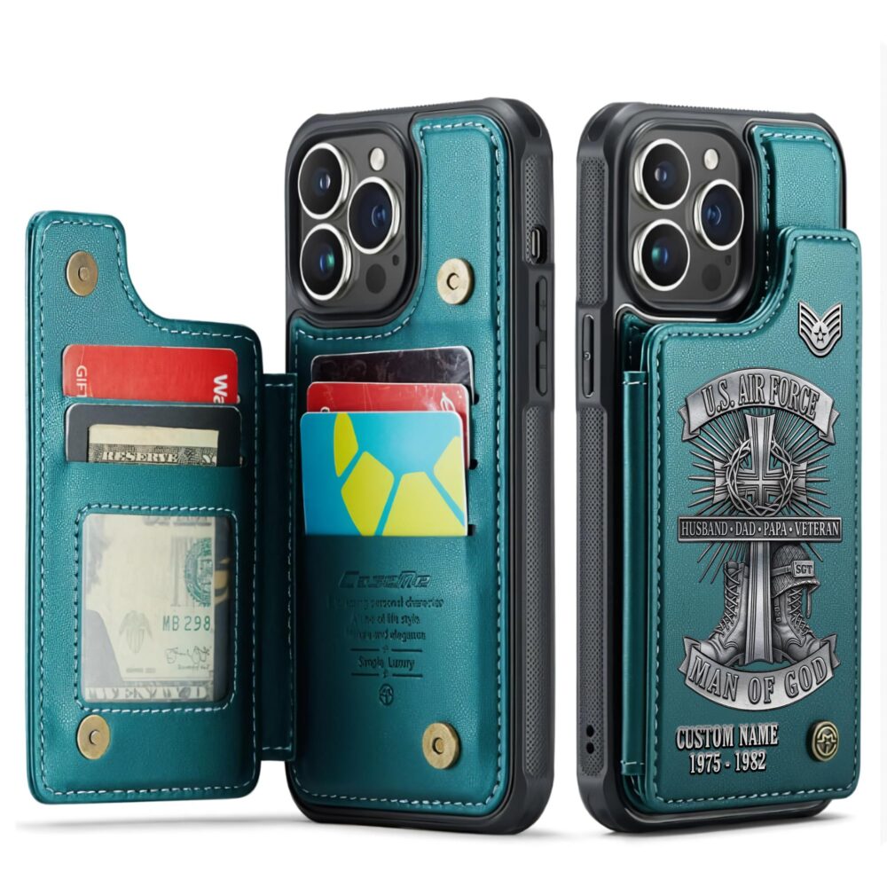 US Air Force , I Walked The Walk - Leather Flip Phone Case - Image 5